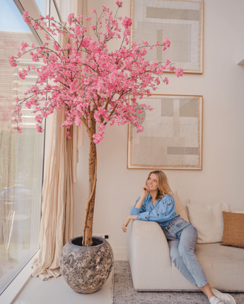 Arbre artificiel Fleur de cerisier rose 240 cm