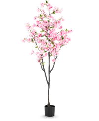 Fleur de cerisier artificielle 180 cm rose