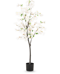 Fleur de cerisier artificielle 150 cm blanc