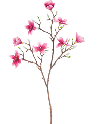 Branche artificielle Magnolia à petites fleurs 89 cm rose