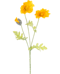 Fleur artificielle Coquelicot 73 cm jaune