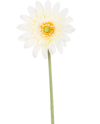 Gerbera artificiel 53 cm blanc