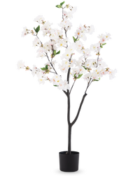 Fleur de cerisier artificielle 120 cm blanche