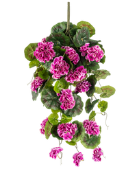 Plante artificielle tombante géranium 75 cm violet