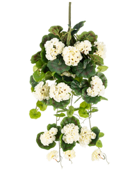 Plante artificielle tombante géranium 75 cm blanc