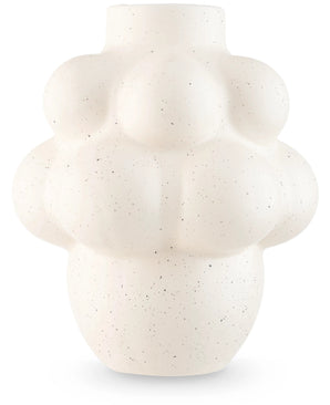 Le Vase Stemlight 21 cm beige est un vase en céramique à la finition mate et à la forme ronde unique en beige, parfait pour un intérieur minimaliste.