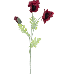 Fleur artificielle Coquelicot 73 cm bordeaux
