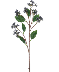 Branche artificielle Berries bleu acier 64 cm