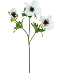 Fleur artificielle Anémone ramifiée blanc 56 cm