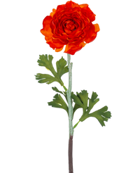 Fleur artificielle Ranunculus 51 cm orange foncé