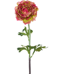 Fleur artificielle Ranunculus 51 cm rose/vert