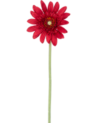 Gerbera artificiel 53 cm rouge