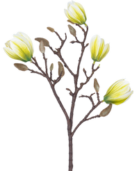 Fleur artificielle Magnolia 50 cm blanc/vert