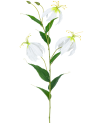 Fleur artificielle Gloriosa Real Touch Blanc 75 cm