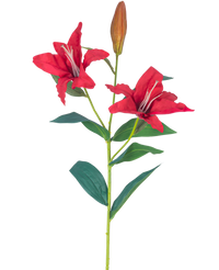 Fleur de lys artificielle Real Touch Rouge 95 cm