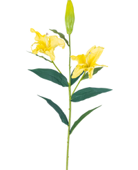 Fleur de lys artificielle Real Touch Jaune 95 cm