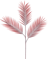 Fougère artificielle 100 cm rouge
