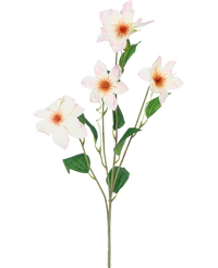 Clématite artificielle Real Touch rose/crême 88 cm