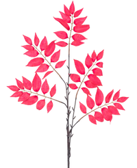Branche de fougère artificielle rouge 78 cm
