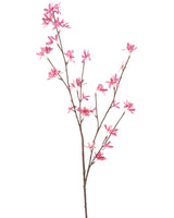 La Fleur Artificielle Wildflowers 112 cm fuchsia possède une seule branche aux multiples ramifications, avec de délicates fleurs fuchsia sur fond blanc.