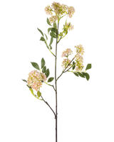 La Fleur Artificielle Carotte Sauvage 102 cm violette possède une tige longue et fine avec des bouquets de petites fleurs violettes et des feuilles vertes, isolées sur un fond blanc.