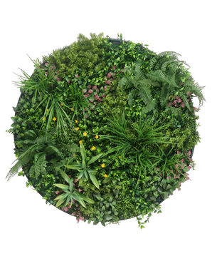 Cadre vegetal artificiel Ø100 cm Cadre noir UV