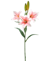 Fleur artificielle Lys 78 cm blanc/rose