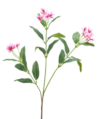 Fleur artificielle Catharanthus 68 cm fuchsia/crème