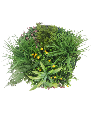 Cadre vegetal artificiel Ø50 cm Cadre noir UV