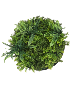 Cadre vegetal artificiel Ø50 cm UV Mousse Cadre noir