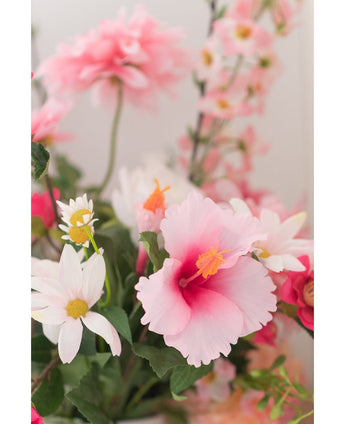 Fleur artificielle Hibiscus 64 cm rose clair