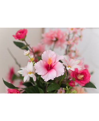 Fleur artificielle Hibiscus 64 cm rose clair