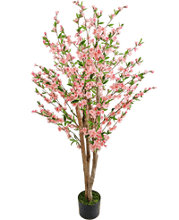 Plante artificielle de fleurs de cerisier 150 cm rose