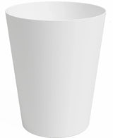 La Jardinière Porto Ø30cm x H40cm est une jardinière cylindrique unie et blanche avec une surface lisse et des côtés légèrement évasés, présentée sur un fond blanc.
