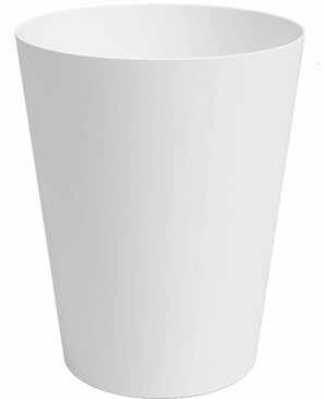 La Jardinière Porto Ø30cm x H40cm est une jardinière cylindrique unie et blanche avec une surface lisse et des côtés légèrement évasés, présentée sur un fond blanc.