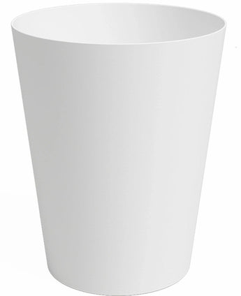 La Jardinière Porto Ø30cm x H40cm est une jardinière cylindrique unie et blanche avec une surface lisse et des côtés légèrement évasés, présentée sur un fond blanc.