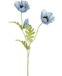 Fleur artificielle Coquelicot 73 cm bleu