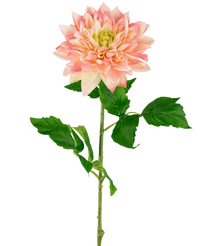 Georgine artificiel Real Touch jaune/rose 70 cm