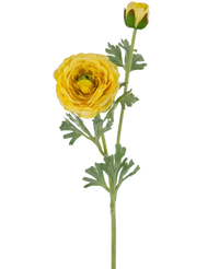 Renoncule artificielle Real Touch Jaune 60cm