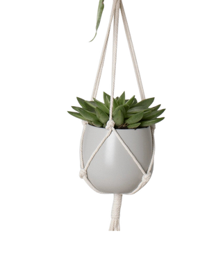 Hangtouw Macrame Double Basic Knot Wit Ø10 x H120 cm