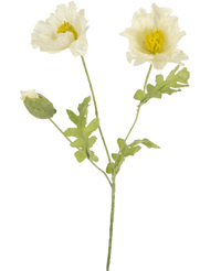 Fleur artificielle Coquelicot 73 cm blanc
