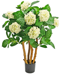 Hortensia artificiel blanc 85 cm