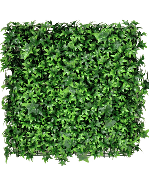Le Lierre Artificiel 50x50 cm UV est un panneau carré densément recouvert de feuilles de lierre artificiel vert vif, qui donnent un aspect luxuriant et naturel sur n'importe quel fond uni.