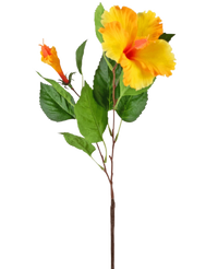 Fleur artificielle Hibiscus 73 cm jaune