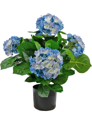 Kunstplant Hortensia 43 cm blauw