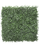 La haie artificielle Buis 50x50 cm UV possède des feuilles vertes artificielles densément compactées, créant une haie luxuriante ou un aspect jardin vertical, parfaite pour égayer n'importe quel espace.