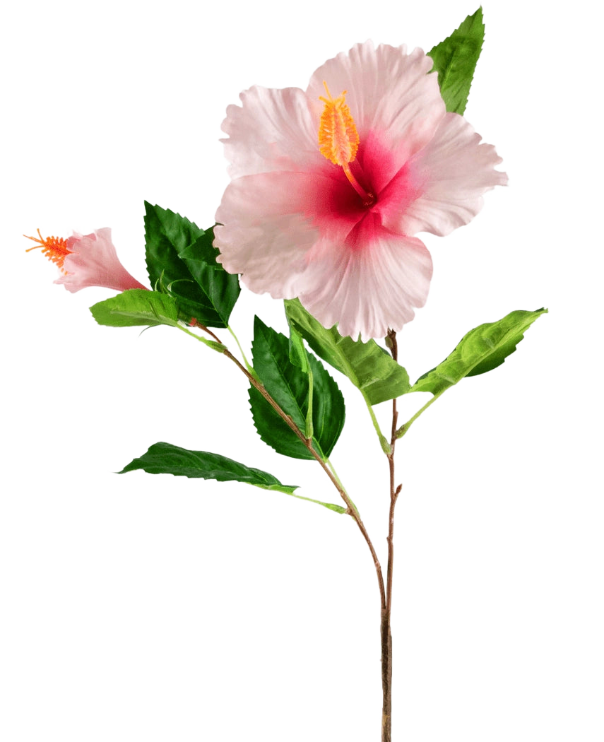 Fleur artificielle Hibiscus 64 cm rose clair