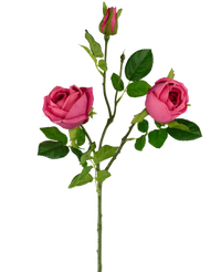 Branche de rose artificielle Real Touch rose foncé 72 cm