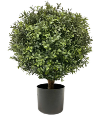 Plante Boule de buis artificiel sur tige d40 cm