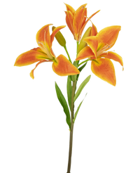 Fleur artificielle Lys asiatique 66 cm orange